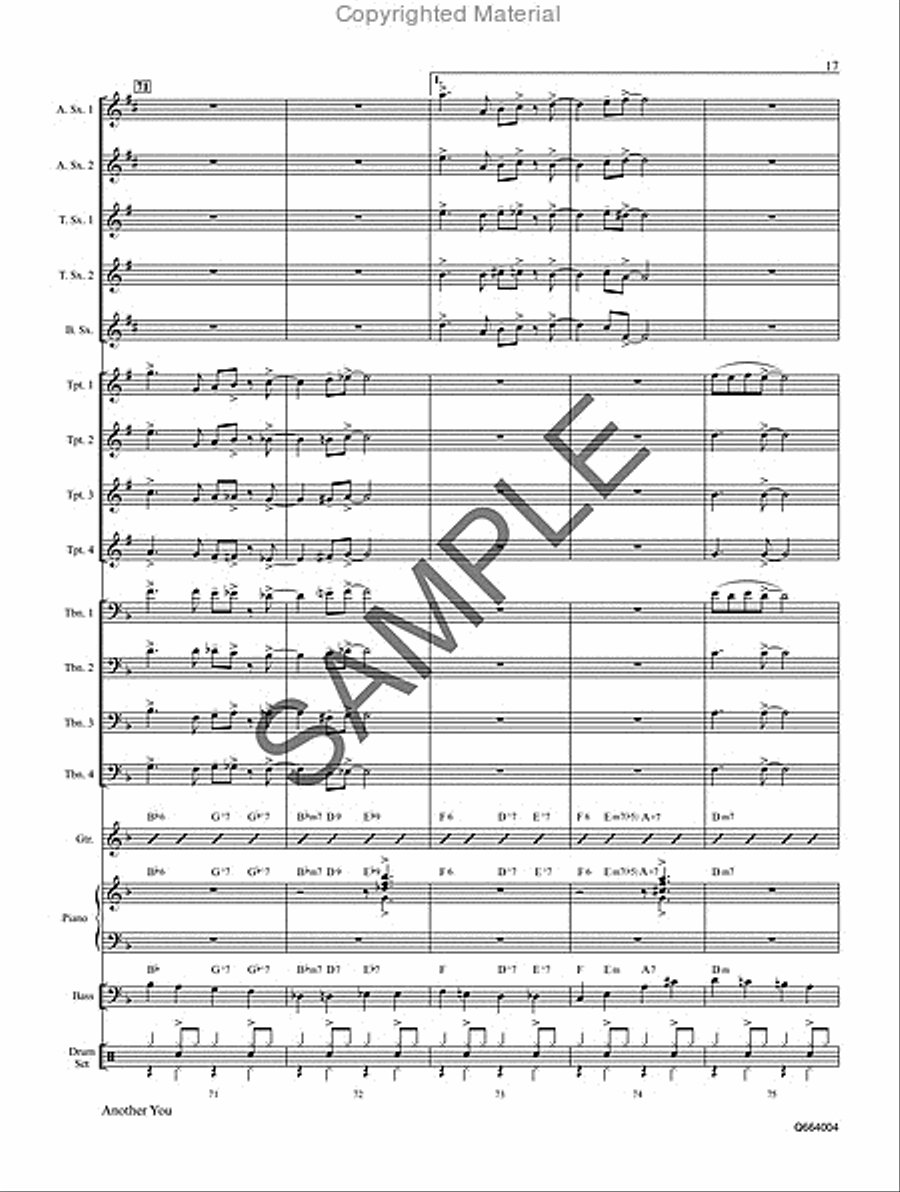Another You Jazz Ensemble scores gallery preview page 18