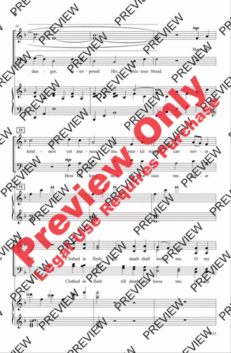 Come, Thou Fount of Every Blessing 4-Part scores gallery preview page 6