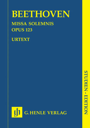 Book cover for Missa Solemnis D Major Op. 123