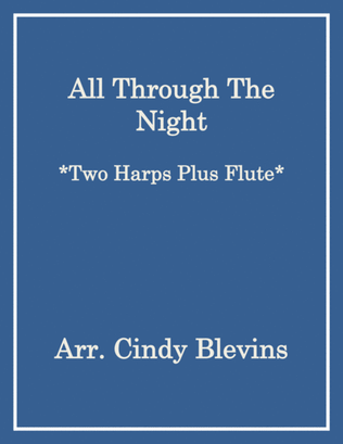 Book cover for All Through the Night, for Two Harps Plus Flute