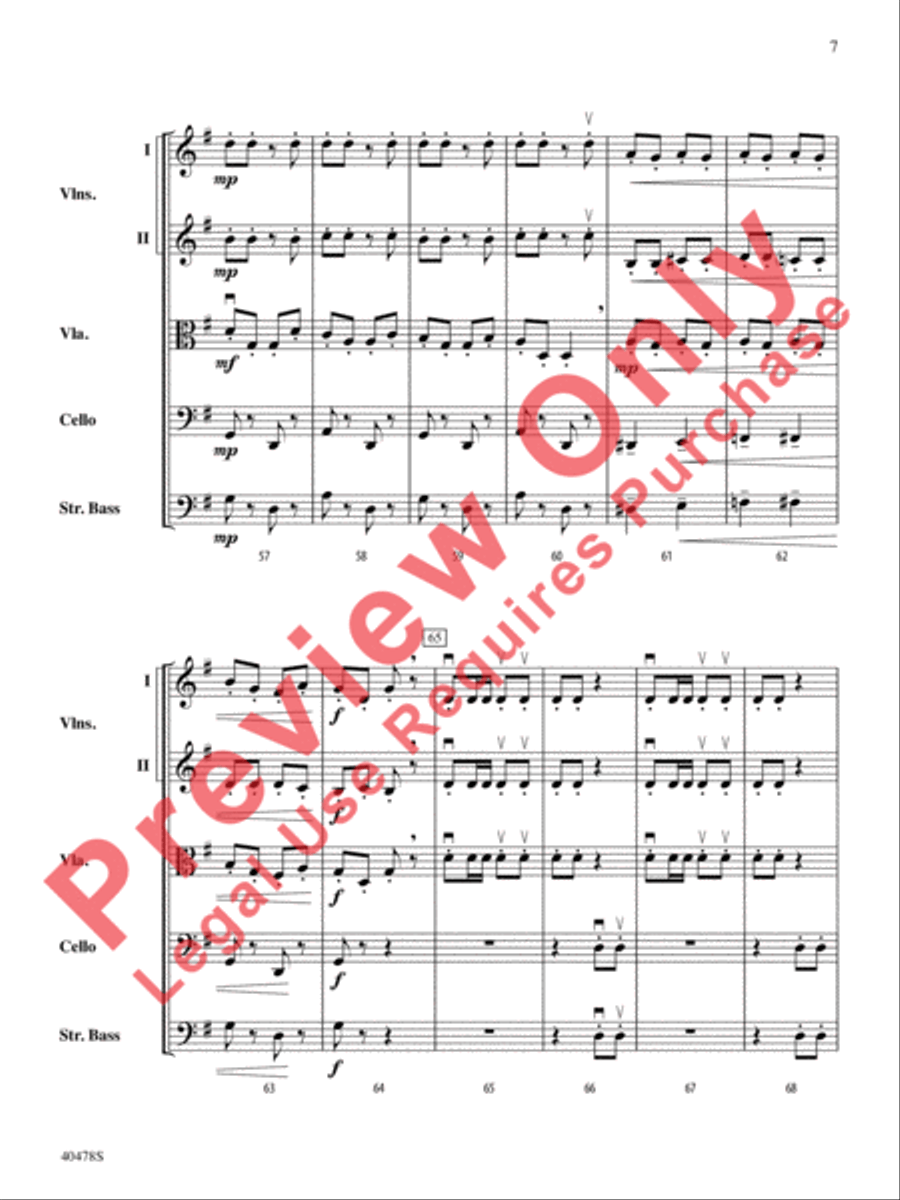 Coney Island Romp String Orchestra scores gallery preview page 8