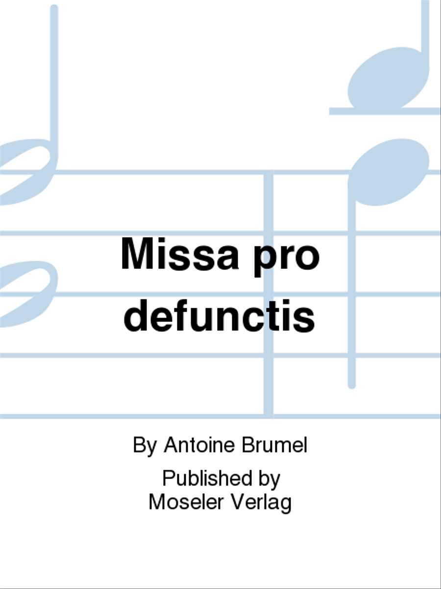 Missa pro defunctis Missa pro defunctis 4-Part scores gallery preview page 1
