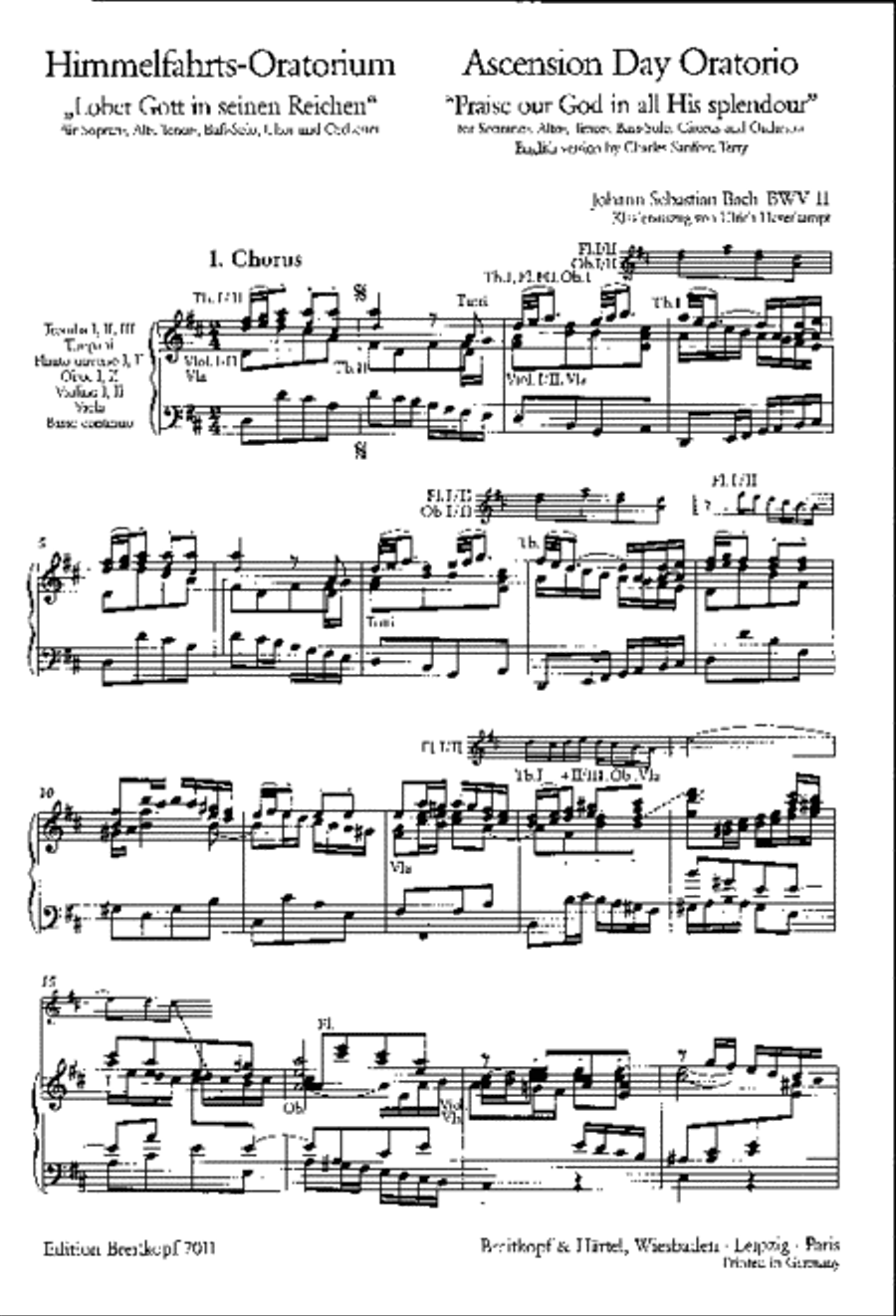 Ascension Day Oratorio BWV 11 4-Part scores gallery preview page 2