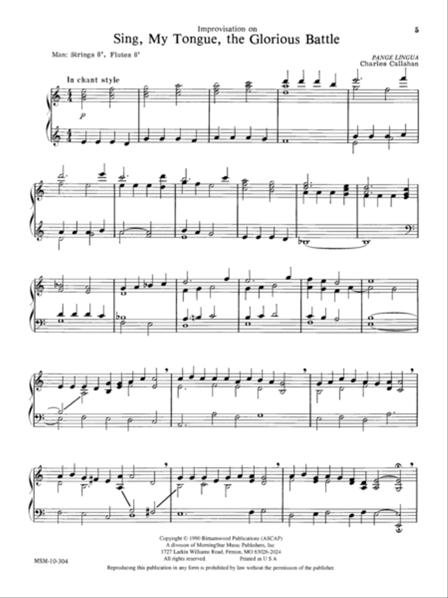 Lenten Music for Manuals, Set 1 Organ scores gallery preview page 5
