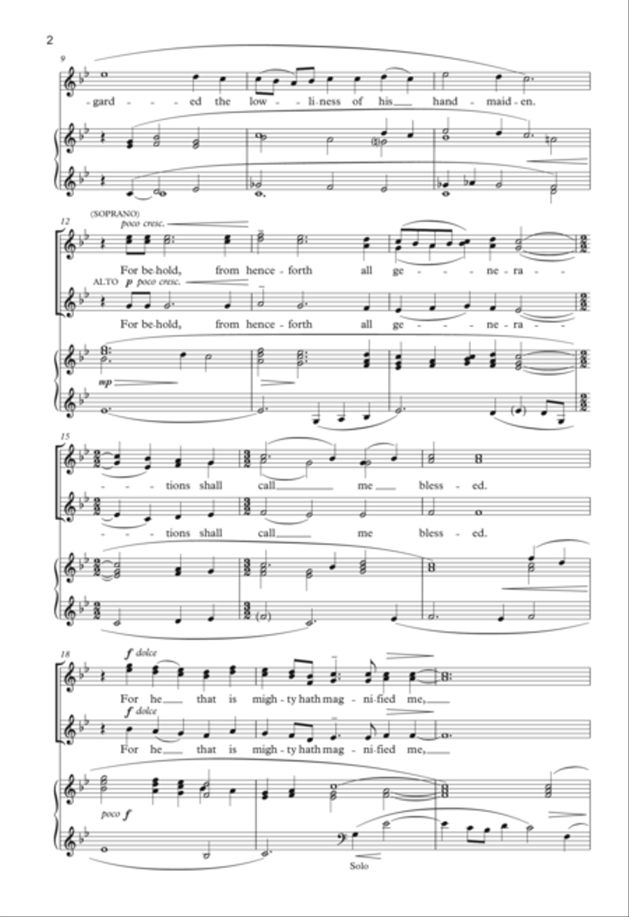 Collegium Regale 1945 Magnificat And Nunc Dimittis 4-Part scores gallery preview page 2