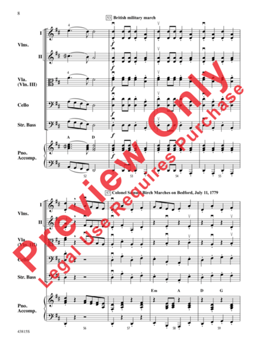 A Revolutionary War Tale String Orchestra scores gallery preview page 9