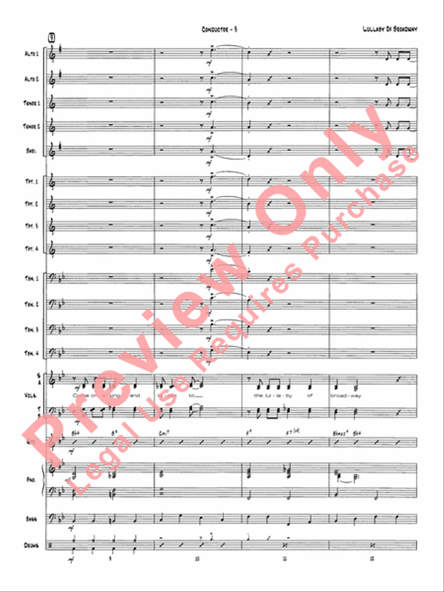 Lullaby of Broadway Jazz Ensemble scores gallery preview page 6