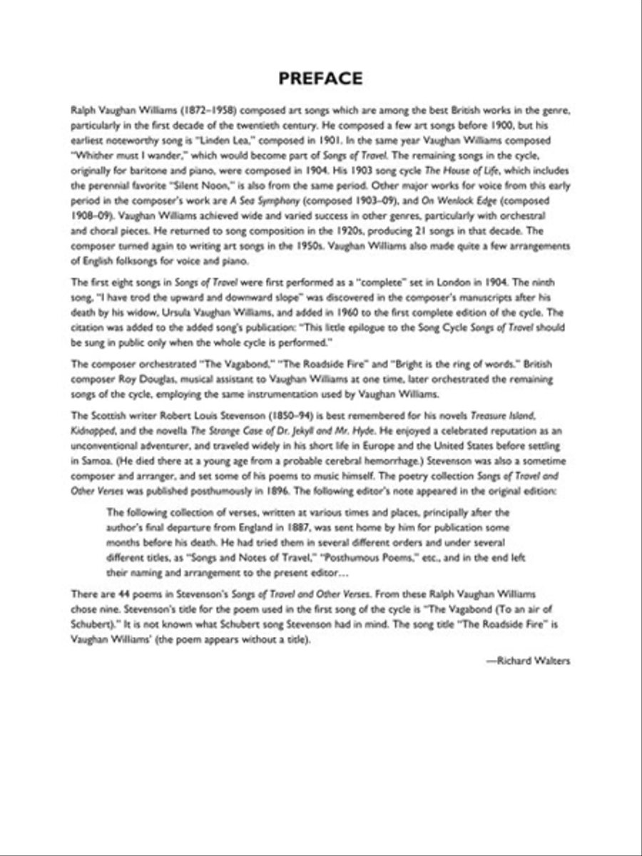 Songs of Travel Low Voice scores gallery preview page 4