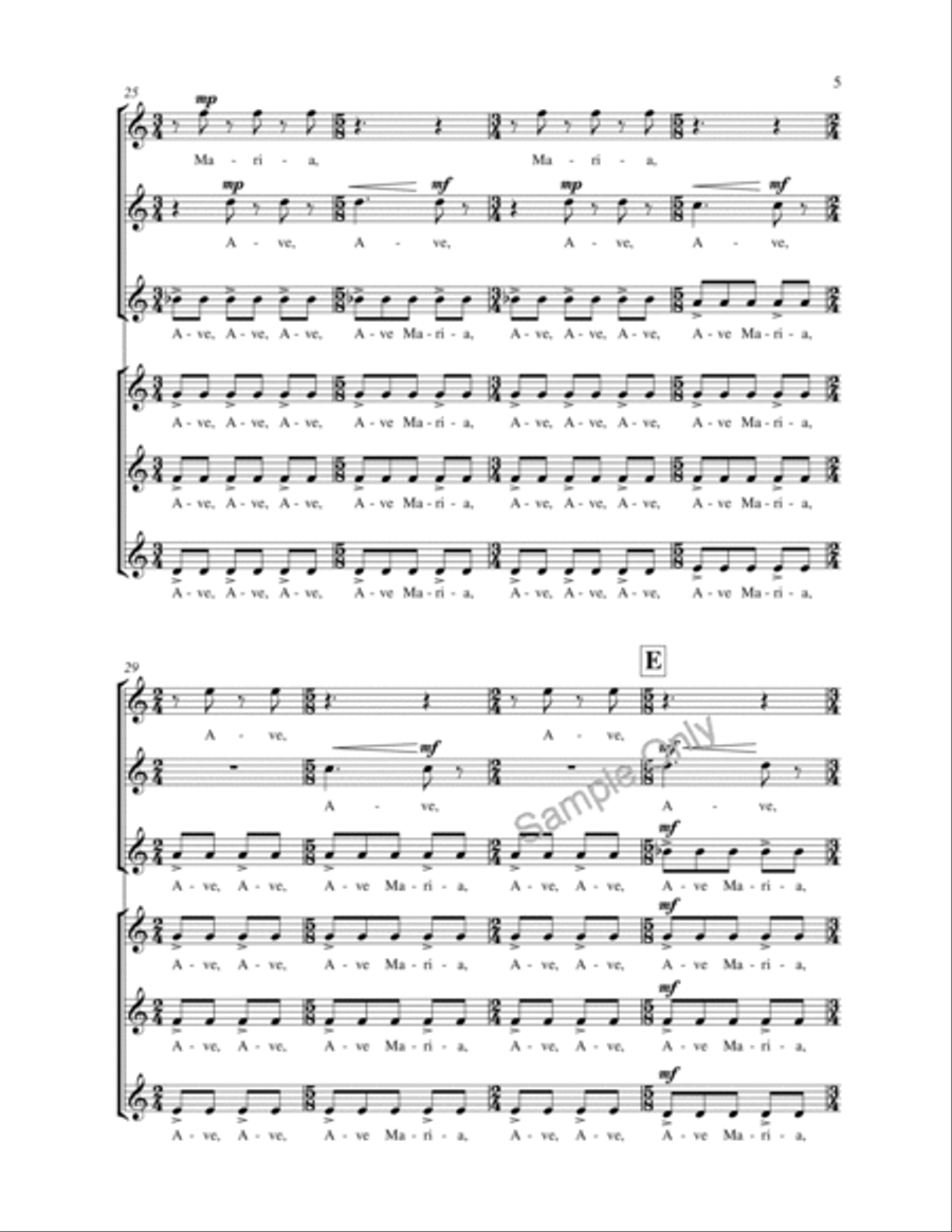 Ave Maria A Cappella scores gallery preview page 5