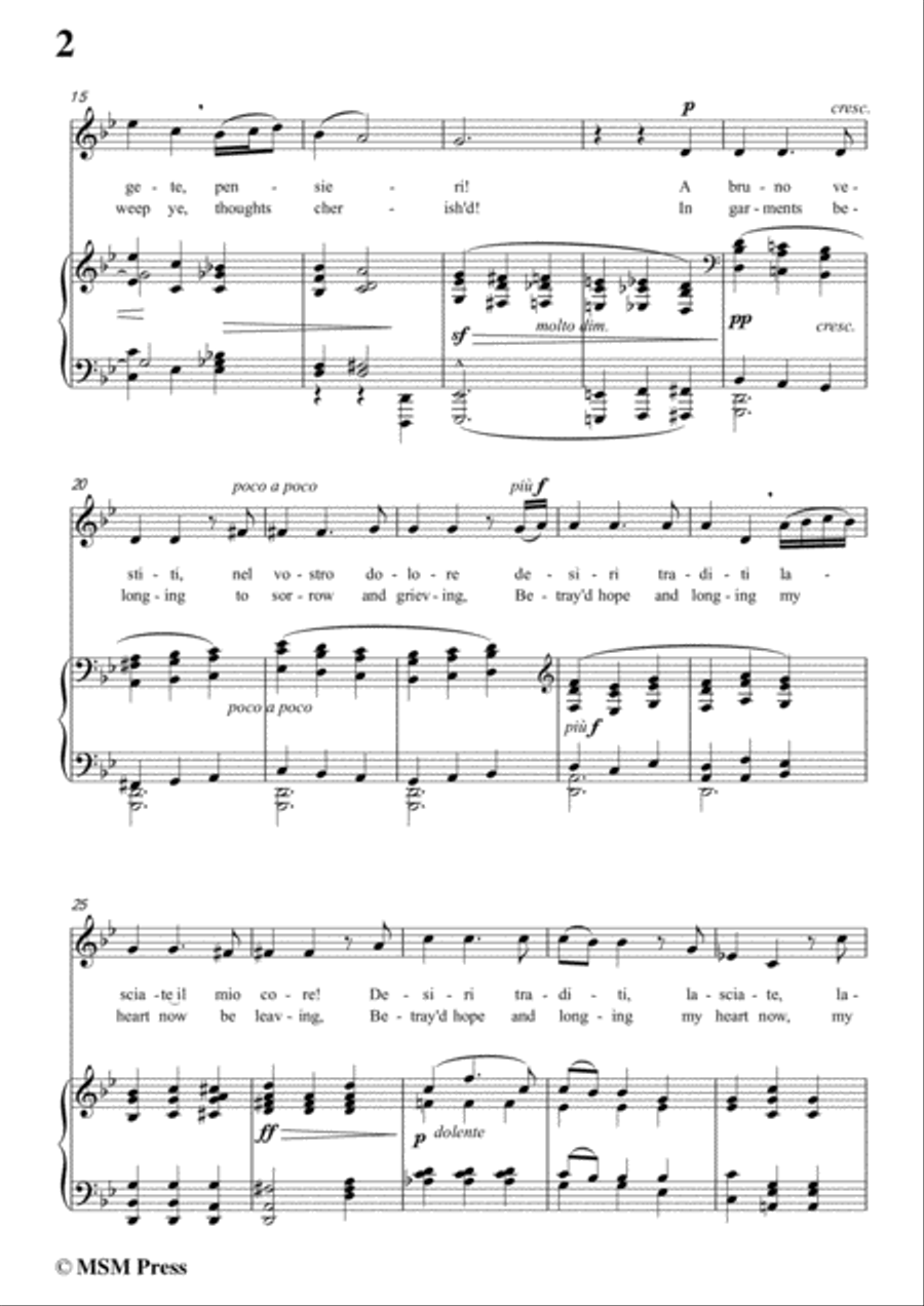 Carissimi-No,no,non si speri,in g minor,for Voice and Piano Voice Solo scores gallery preview page 4