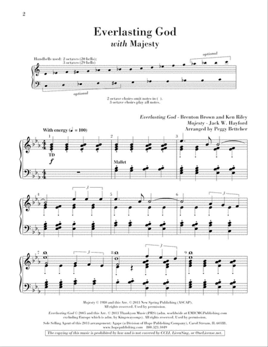 Everlasting God with Majesty 3-Octaves scores gallery preview page 2