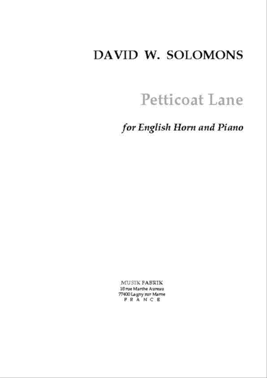 Petticoat Lane English Horn scores gallery preview page 1