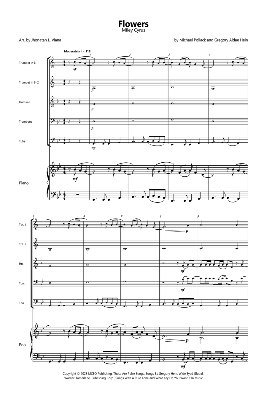 Flowers Small Ensemble scores gallery preview page 1