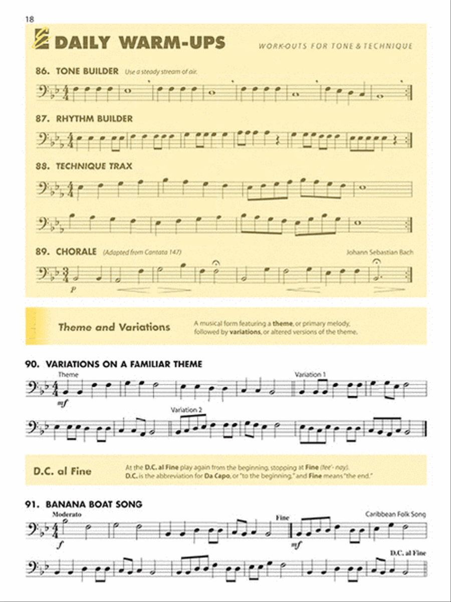 Essential Elements for Band – Trombone Book 1 with EEi Concert Band Methods scores gallery preview page 5