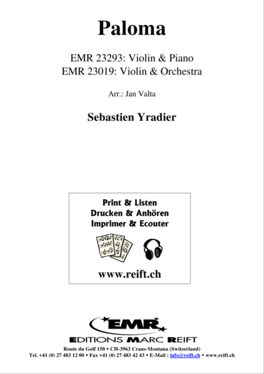 Paloma Paloma Violin Solo scores gallery preview page 1