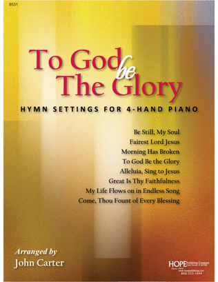 Book cover for To God Be the Glory: Hymn Settings for 4-Hand Piano-Digital Download