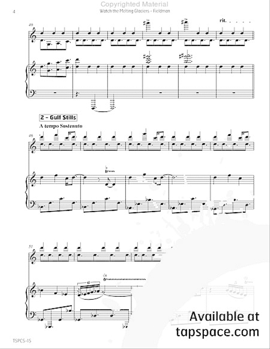 Watch the Melting Glaciers Piano Accompaniment scores gallery preview page 9