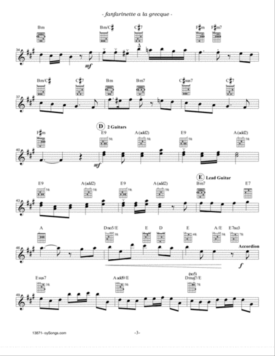 Fanfarinette a la Grecque Piano scores gallery preview page 3