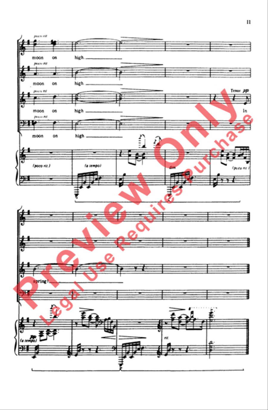 Feast of Lanterns 4-Part scores gallery preview page 10