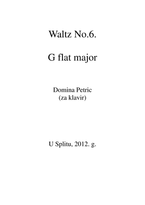 Book cover for Waltz G flat major