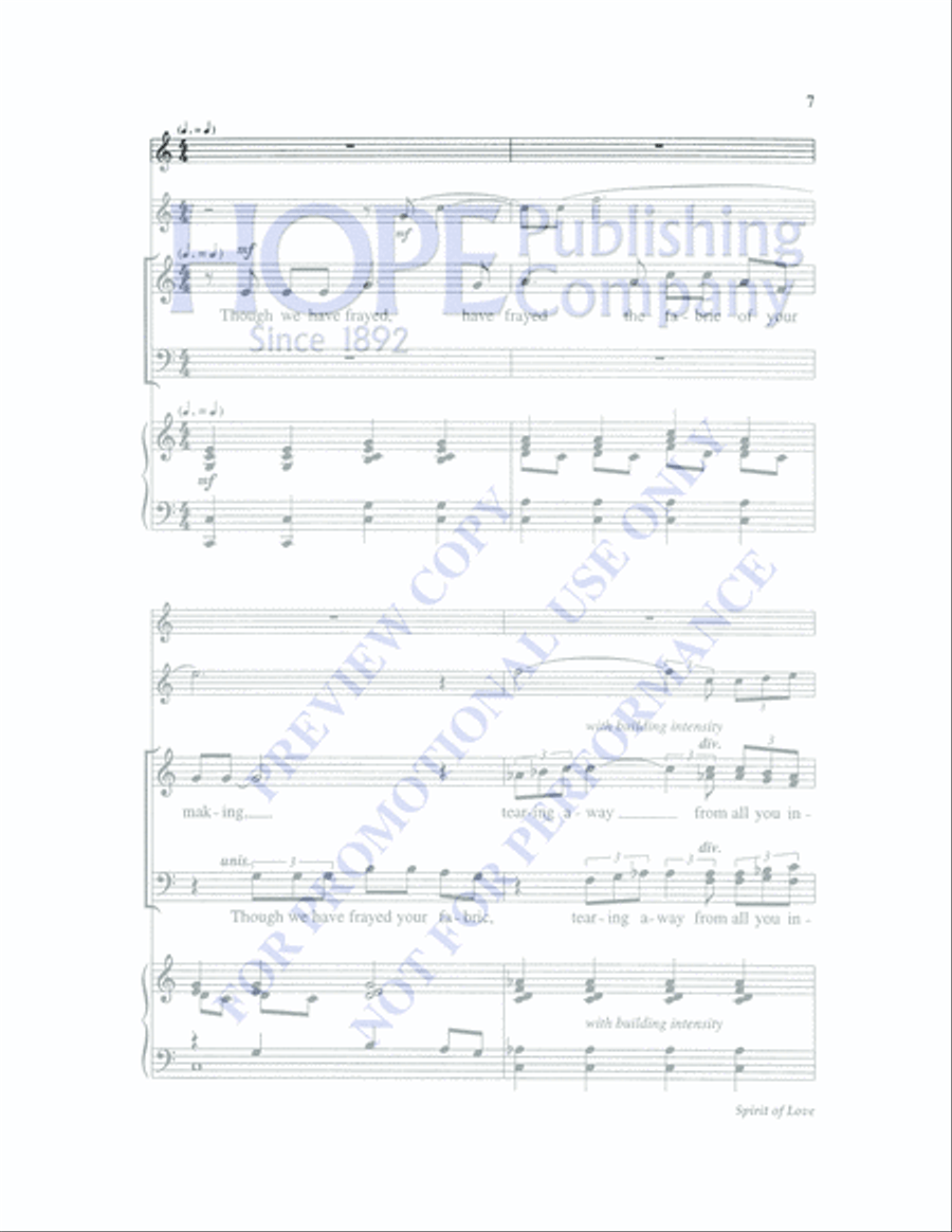Spirit of Love 4-Part scores gallery preview page 7