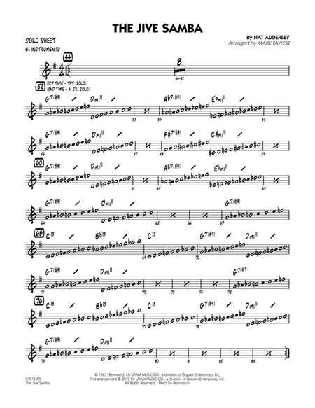 The Jive Samba - Bb Solo Sheet