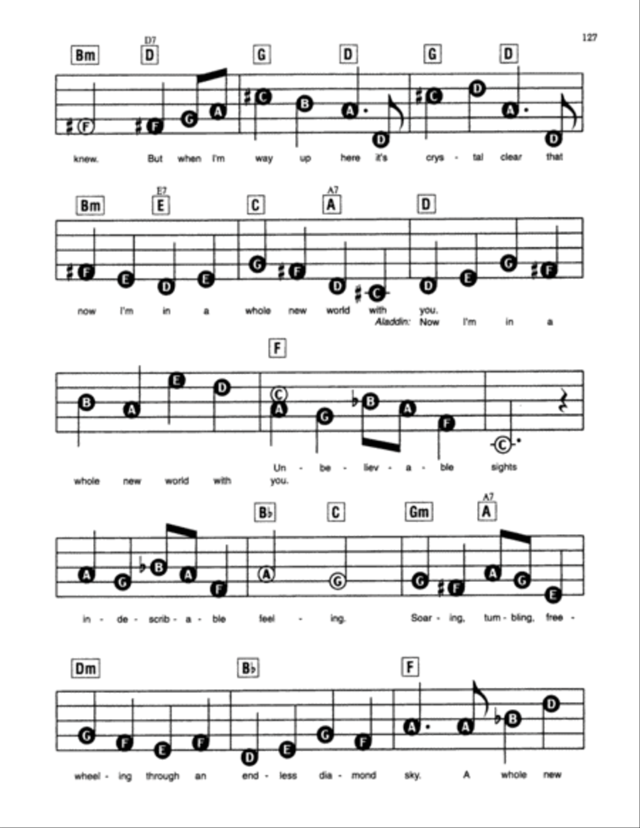 A Whole New World (from Aladdin) Electronic Keyboard scores gallery preview page 3