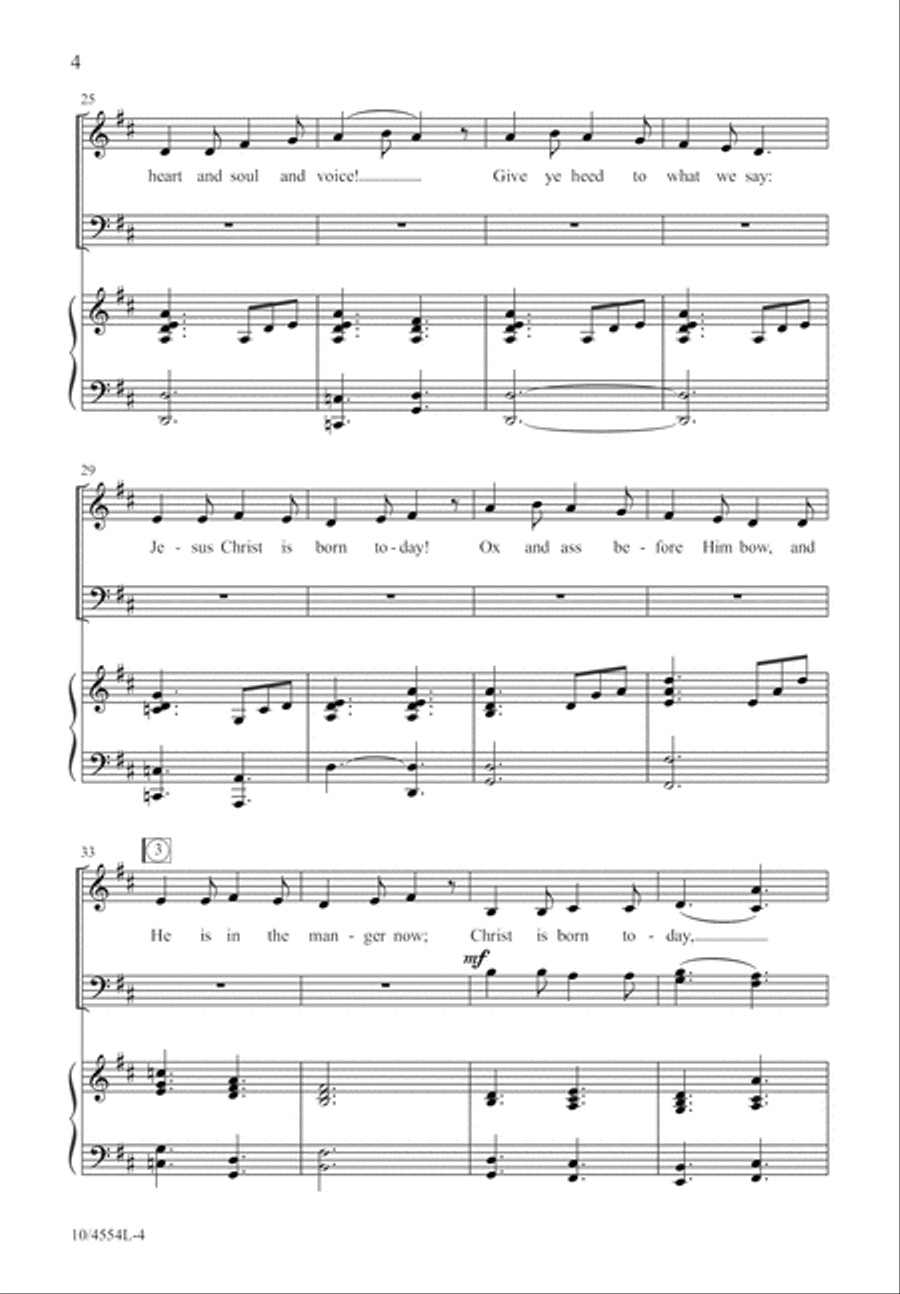 Rejoice with Joy to the World 4-Part scores gallery preview page 5