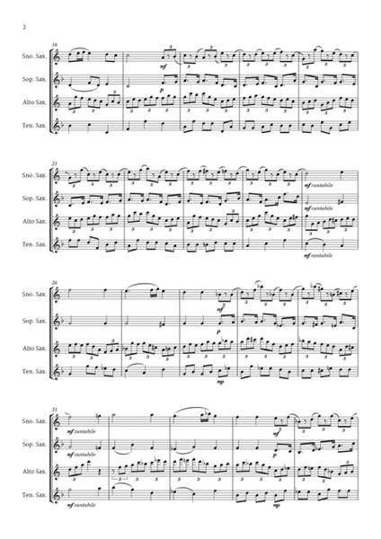 Jesu, joy of man's desiring by Bach for Saxophone Choir Quartet image number null