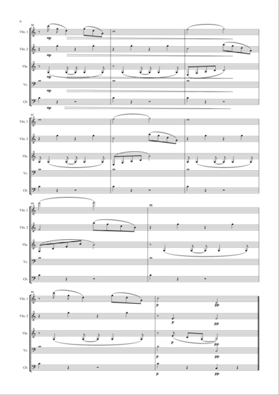 Forrest Gump - Main Title (feather Theme) String Quintet scores gallery preview page 6