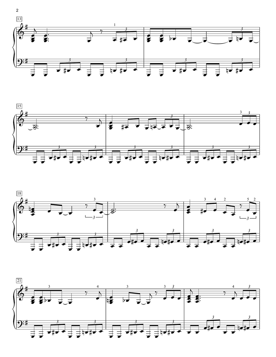 Cow-Cow Boogie [Boogie-woogie version] (arr. Eugénie Rocherolle) Piano Solo scores gallery preview page 2