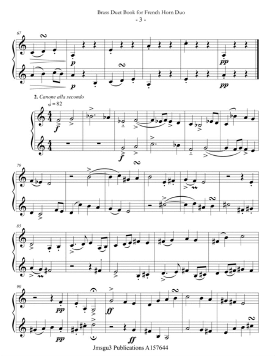 Guthrie: Brass Duet Book for French Horn Duo Brass Duet scores gallery preview page 3