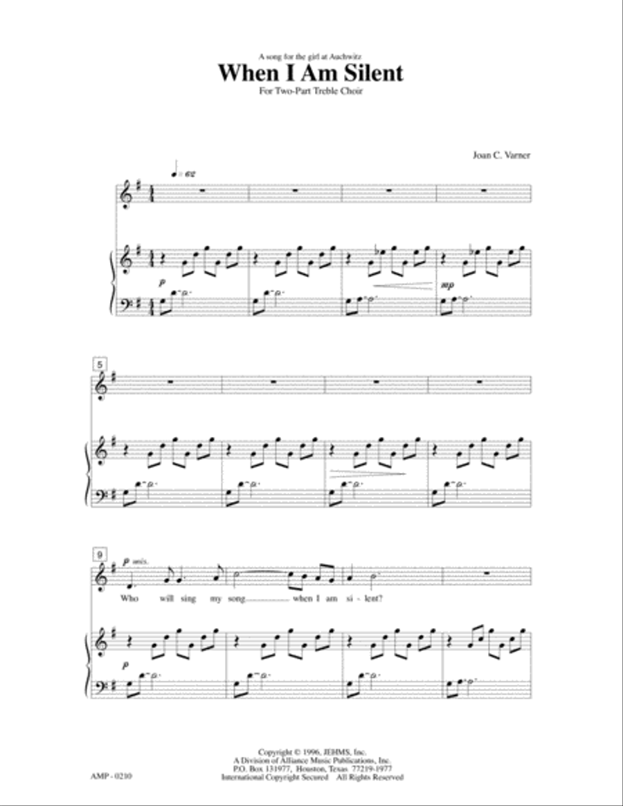 When I Am Silent When I Am Silent SA scores gallery preview page 2