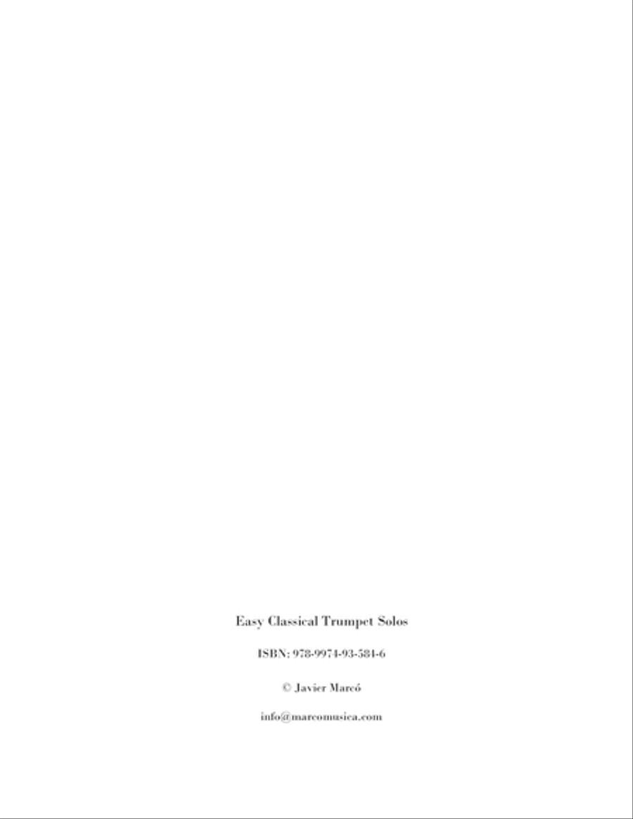 Easy Classical Trumpet Solos Trumpet Solo scores gallery preview page 2