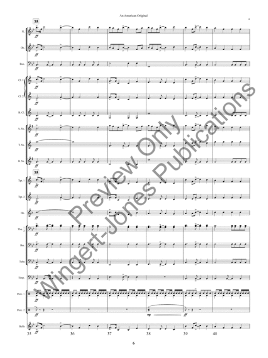An American Original Concert Band scores gallery preview page 9