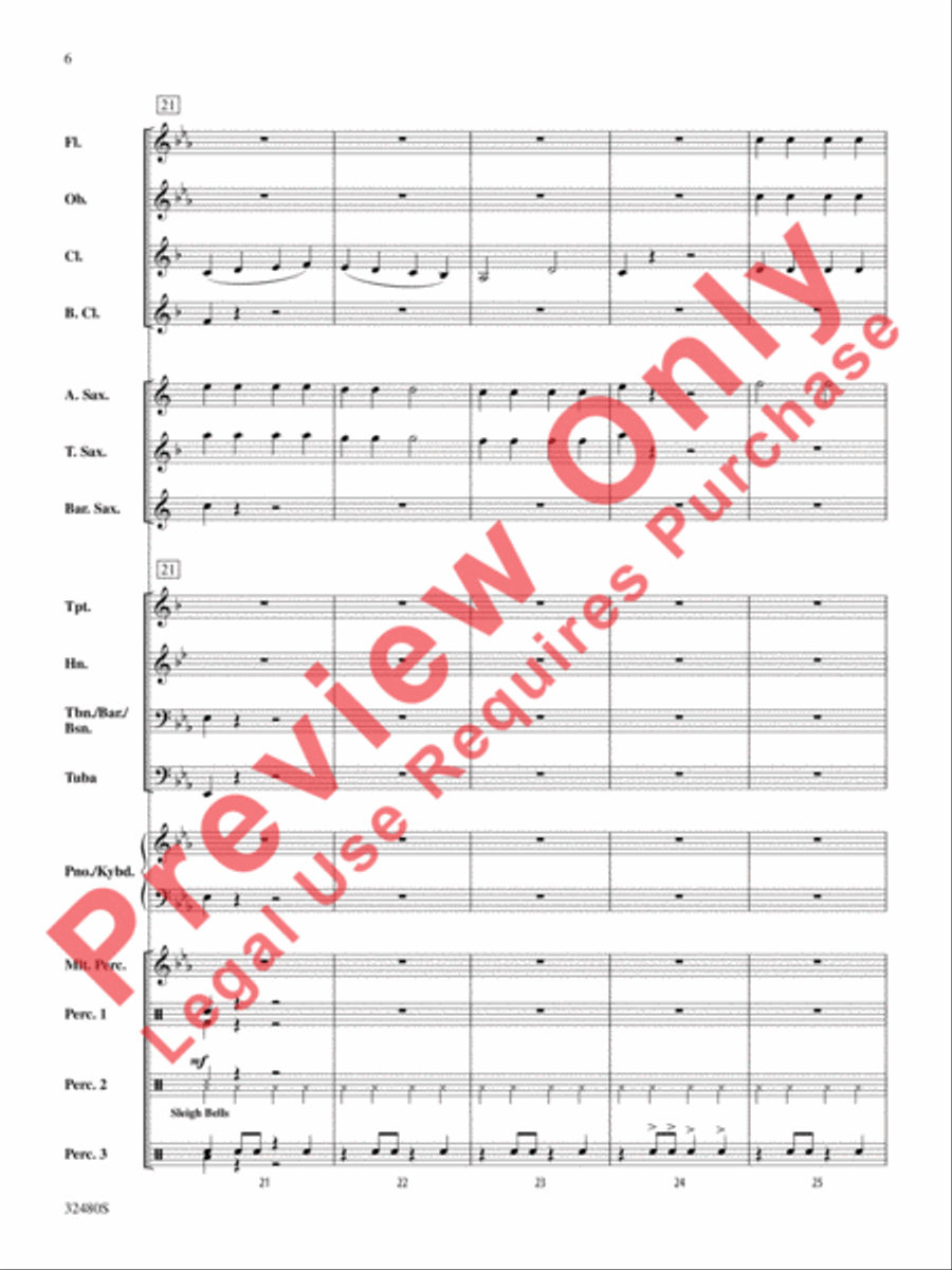 Rockin' Ol' St. Nick Concert Band scores gallery preview page 7