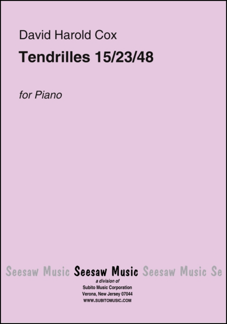 Tendrilles 15/23/48 Tendrilles 15/23/48 Harpsichord scores gallery preview page 1
