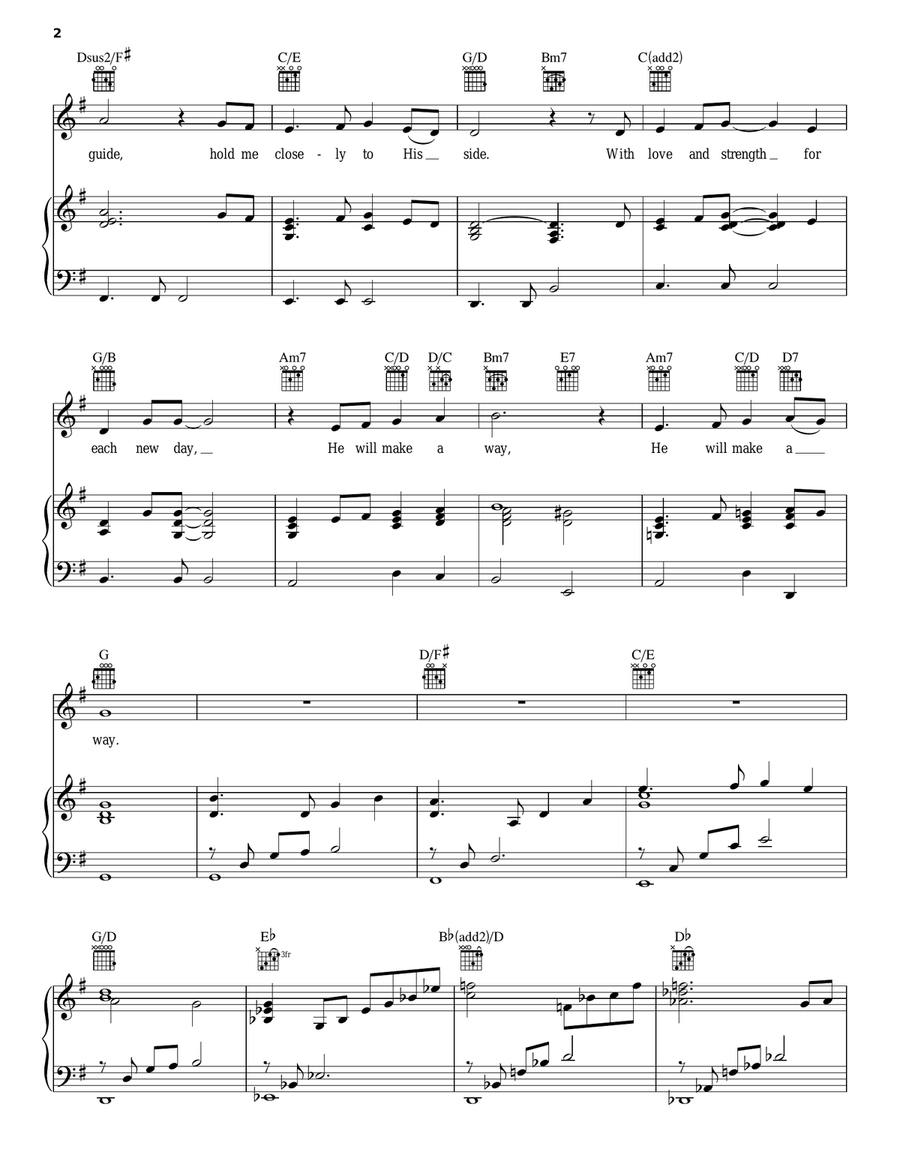 God Will Make A Way Guitar scores gallery preview page 2
