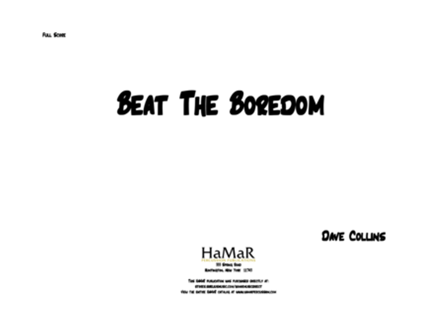 Beat The Boredom Beat The Boredom Percussion scores gallery preview page 1