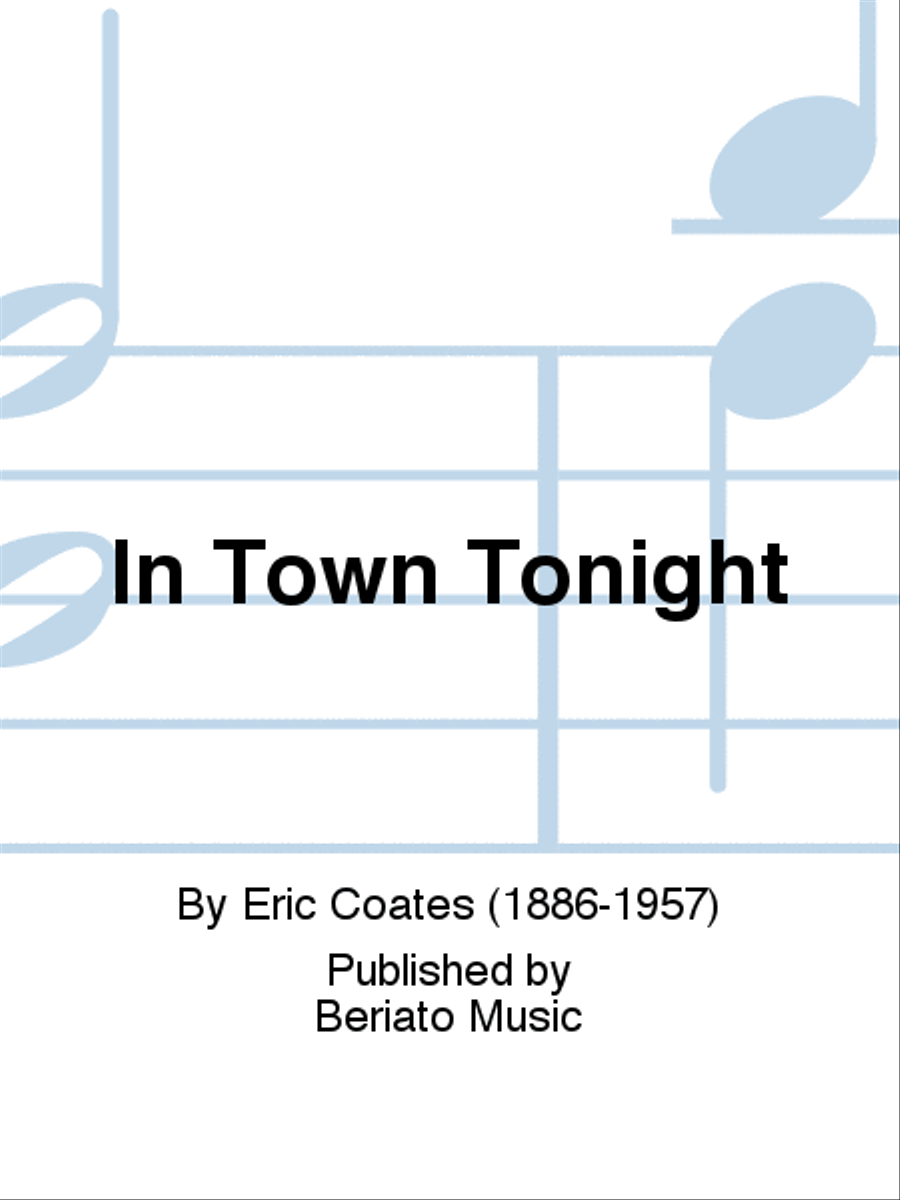In Town Tonight In Town Tonight Piano, Vocal, Guitar scores gallery preview page 1