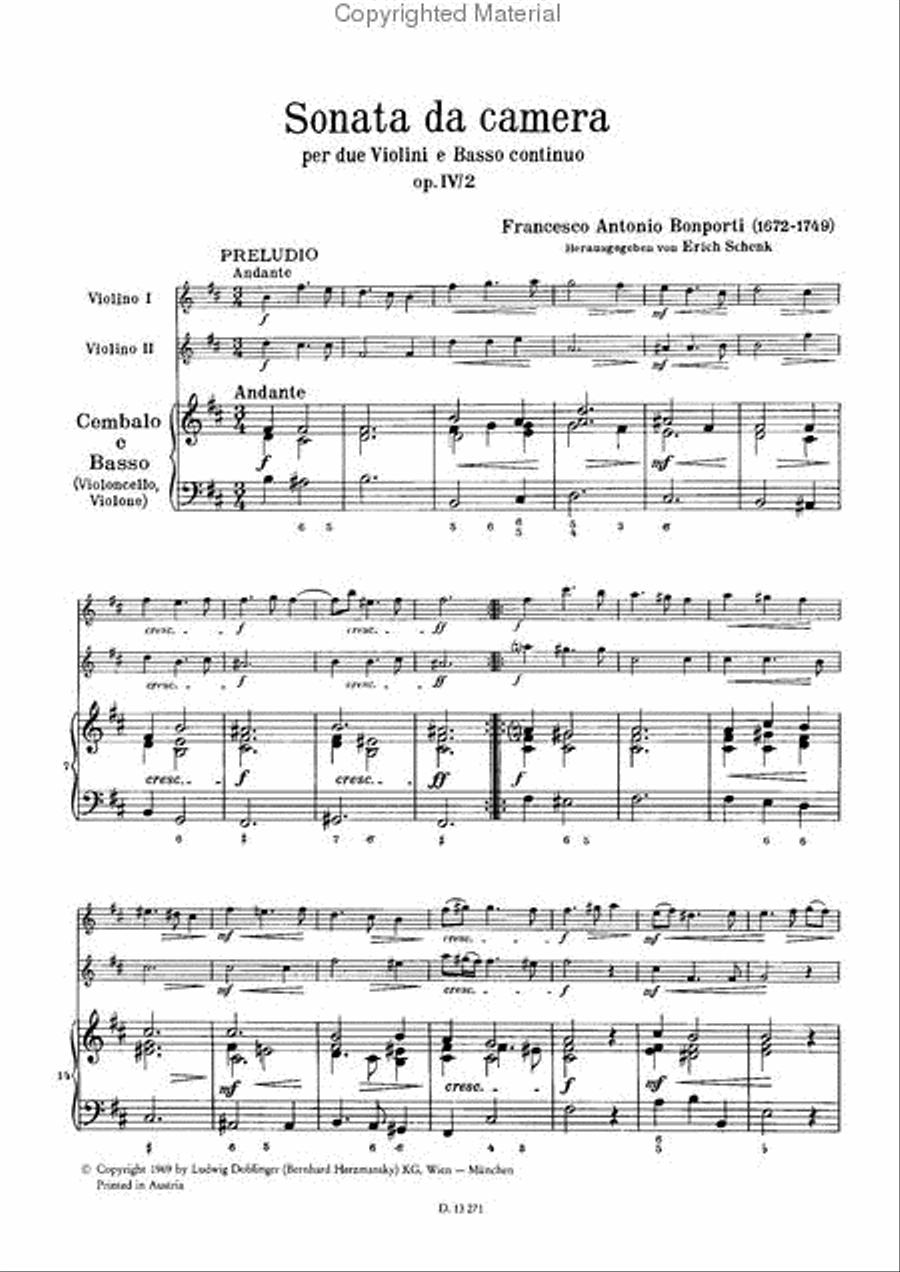 Sonata a tre h-moll op. 4 / 2 Violin scores gallery preview page 2