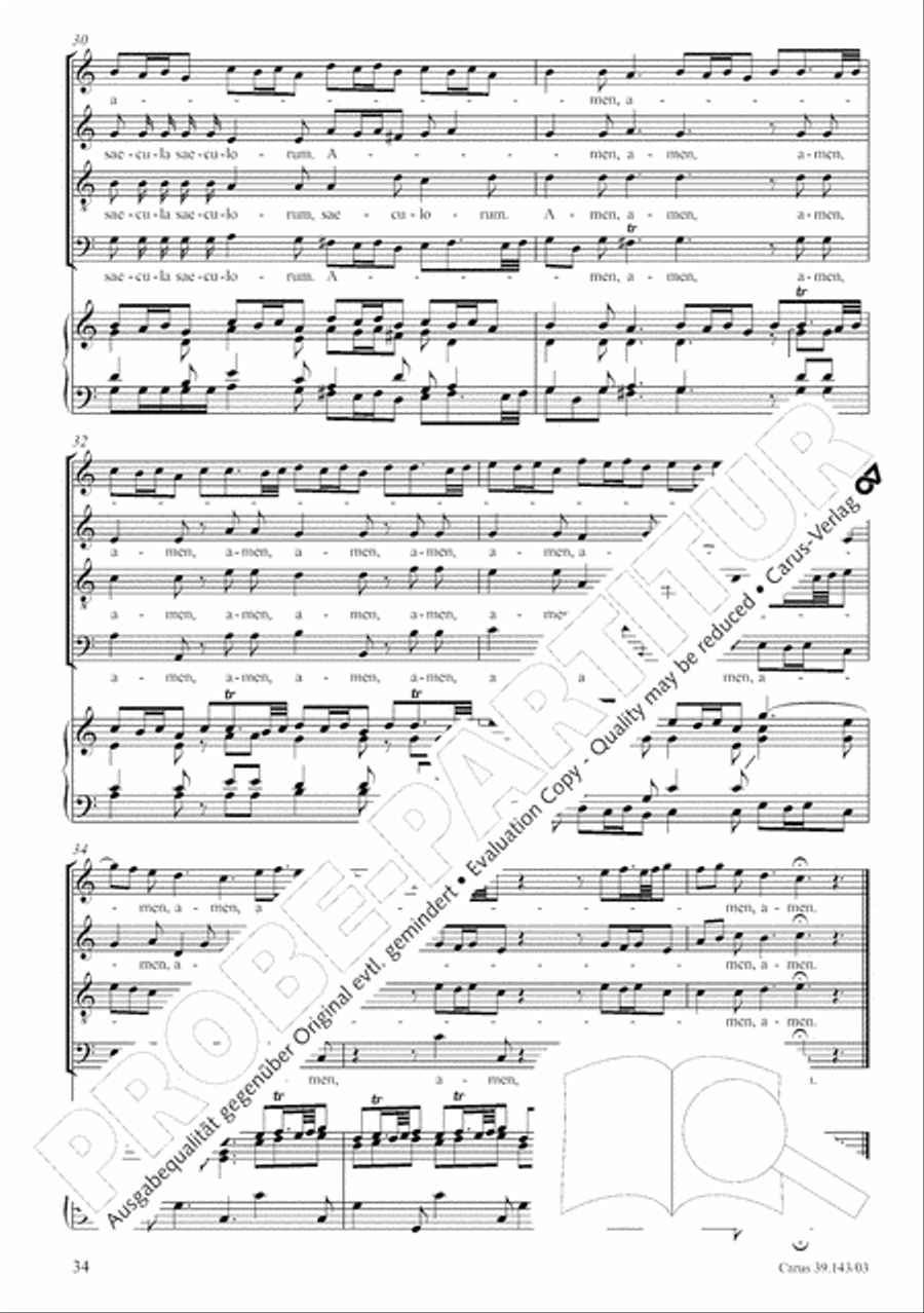 Magnificat in C major 4-Part scores gallery preview page 35
