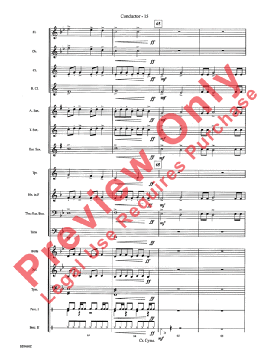 Declaration and Dance Concert Band scores gallery preview page 17