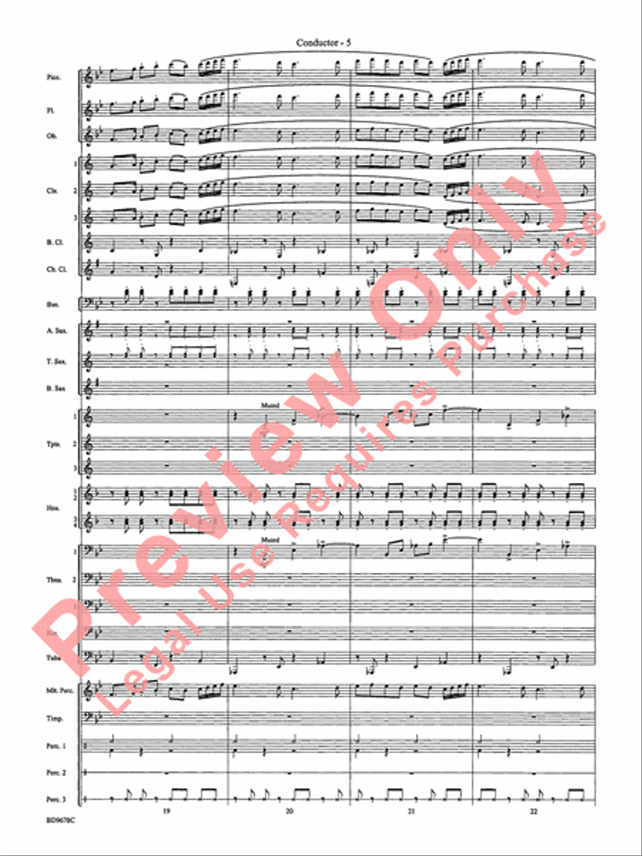 Through the Vulcan's Eye Concert Band scores gallery preview page 8