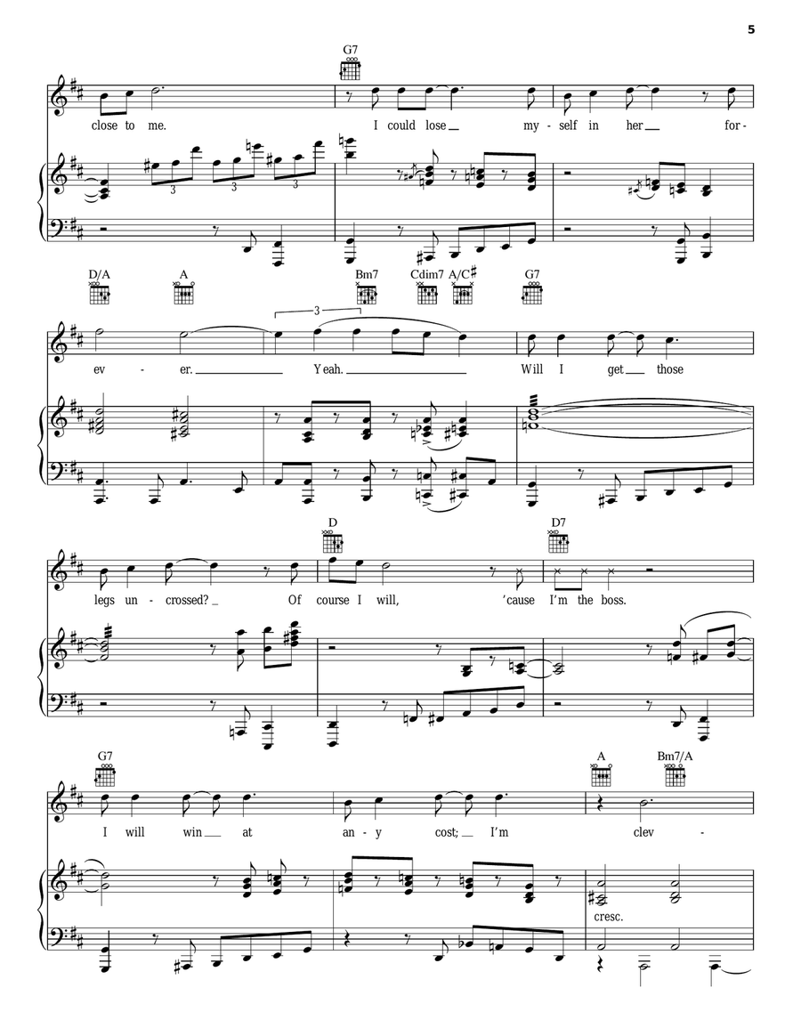 Here For You (from 9 to 5: The Musical) Piano, Vocal, Guitar scores gallery preview page 5