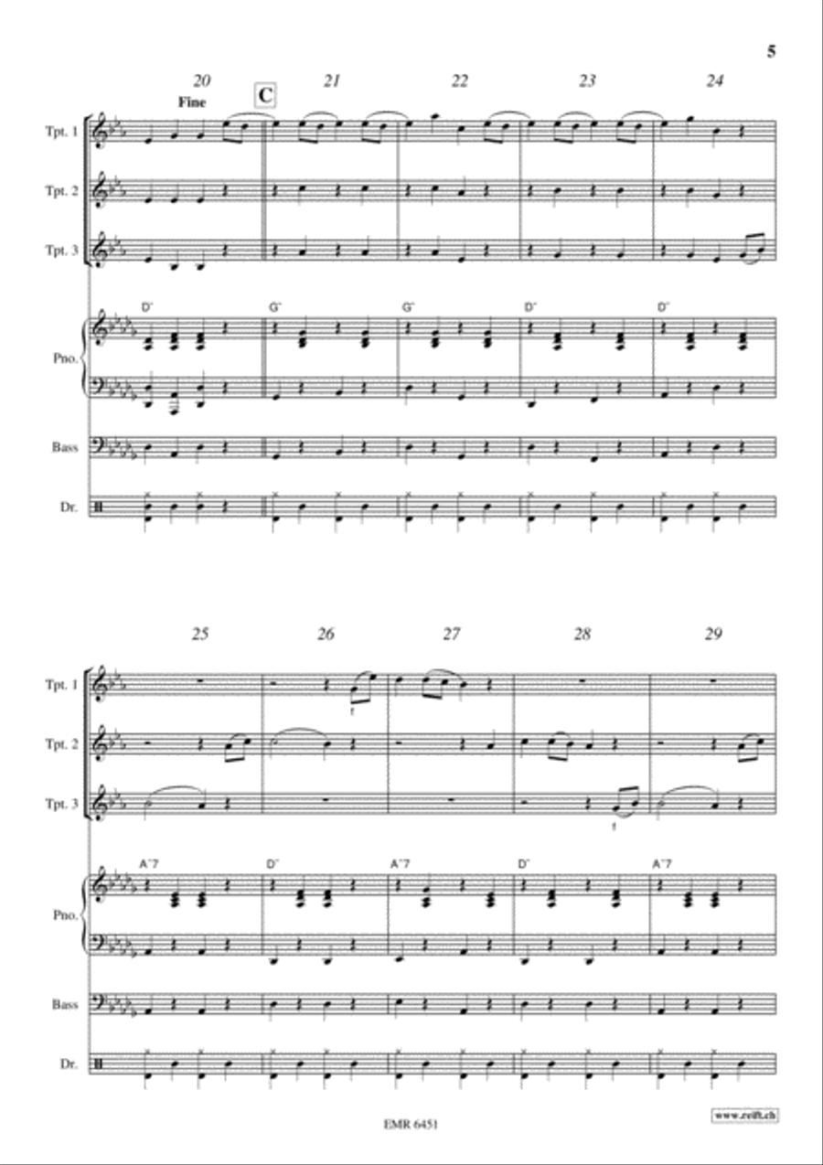 Radetzky March Radetzky March Trumpet Trio scores gallery preview page 5