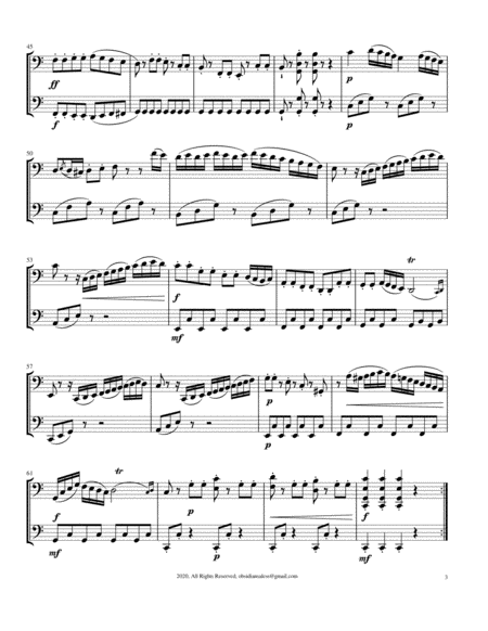 Clementi: Sonatina Op. 36 No. 3 (Complete) Arr for 2 Cellos [Solo and Accompaniment] image number null