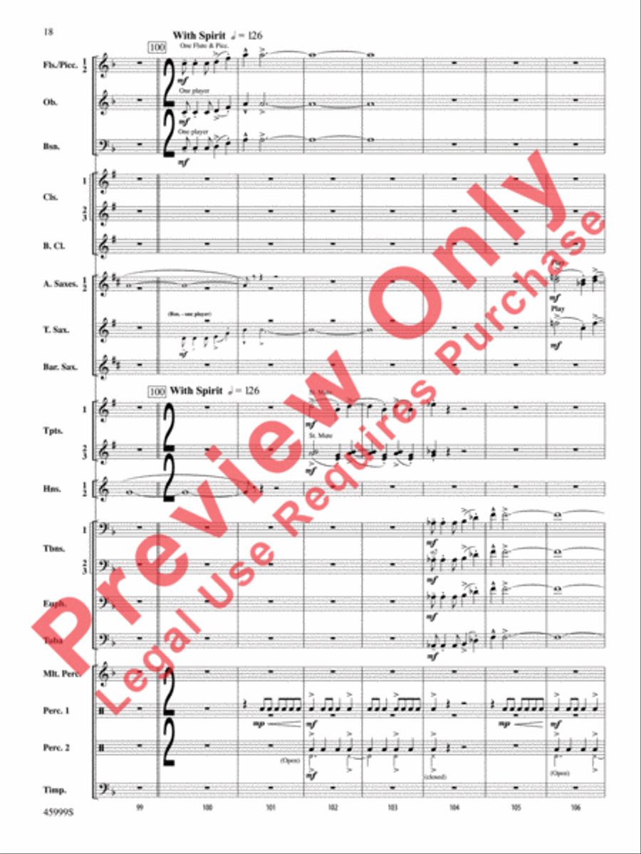 The Blue Ridge Concert Band scores gallery preview page 19
