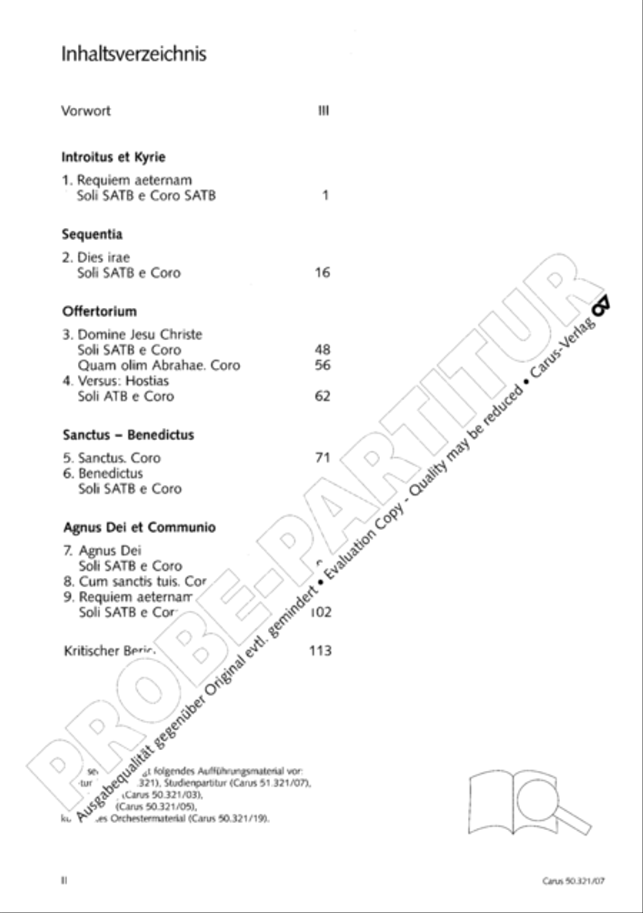 Requiem in C minor 4-Part scores gallery preview page 3