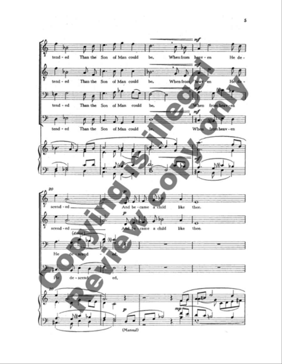 Cradle Song (Hush, My Dear, Lie Still) TTBB scores gallery preview page 7
